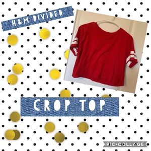 H&M DIVIDED Crop Top Red